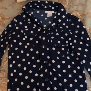 Polka dot button down